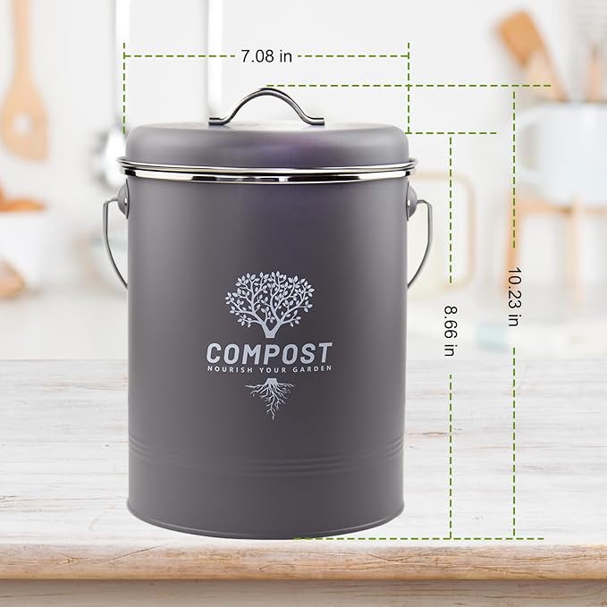 Kitchen Countertop Compost Bin, Odor Resistant Indoor Compost Bin - Image 2