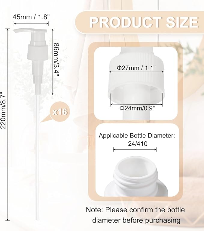 uxcell 16 Pcs Soap Dispenser Pump Heads Soap Dispensers Top Pumps Replacement - Image 2