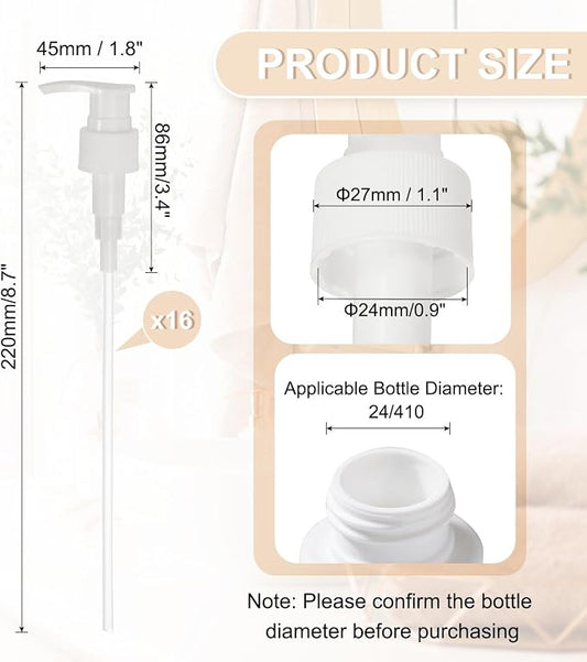 uxcell 16 Pcs Soap Dispenser Pump Heads Soap Dispensers Top Pumps Replacement - Image 2