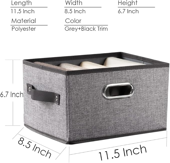 PRANDOM Fodable Storage Bins for Closet Decorative Fabric Storage Baskets Cubes - Image 5