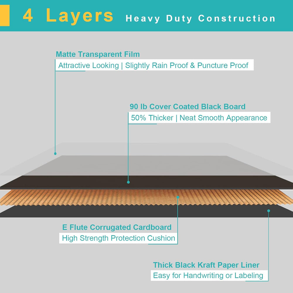 Mcfleet 13x10x3" Black Shipping Boxes - Corrugated Cardboard Mailing Box...