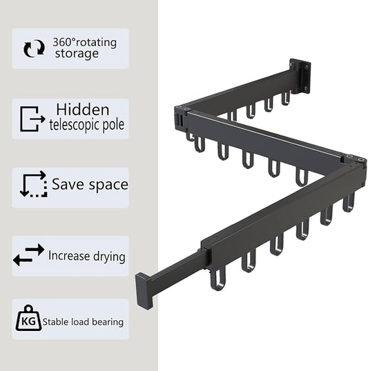 AIJALY Wall-Mounted Drying Rack - Image 2