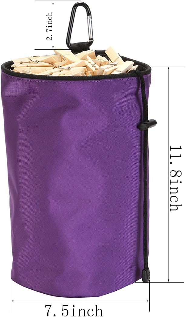 Clothespins Bag Hanging Clothesline Peg Organizer Storage Bags, Dust-Proof - Image 4