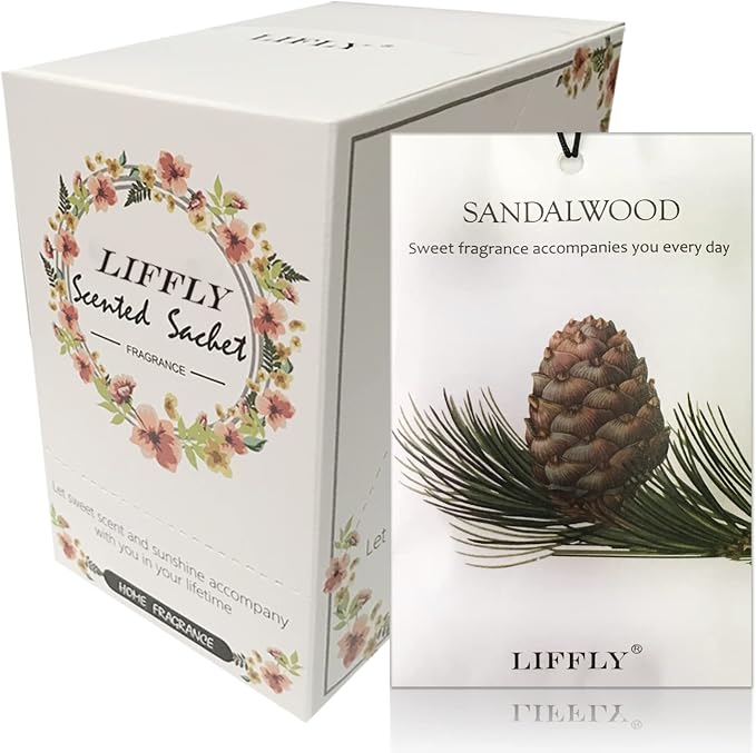 14 Packs Sandalwood Scented Sachets Bag by LIFFLY