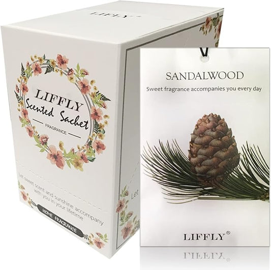 14 Packs Sandalwood Scented Sachets Bag by LIFFLY