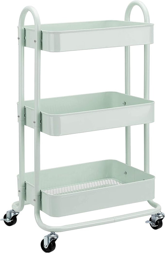 Amazon Basics 3-Tier Metal Rolling Utility or Kitchen Cart by AmazonBasics