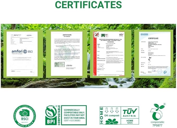 100% Certified Home Compostable Trash Bags, 55 Gallon, 1.5 Mils Extra Thick 38 - Image 5
