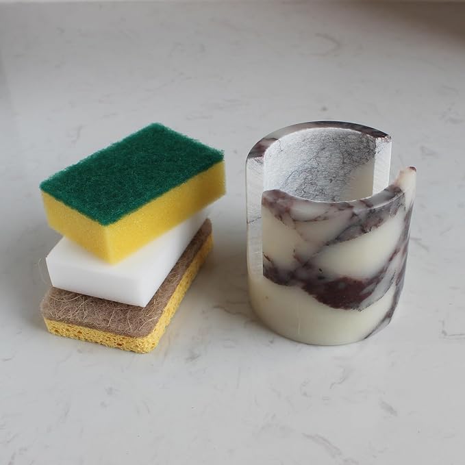 Natural Calacatta Viola Marble Sponge Holder - Image 7