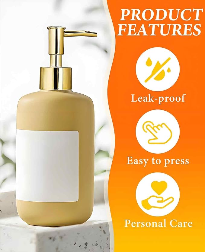 6 Pack Gold Soap Dispenser Pump, Top Replacement - Image 6