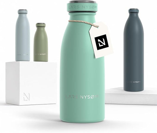 LARS NYSØM Stainless Steel Insulated Water Bottle 12oz 17oz 25oz 34oz 51oz | by LN