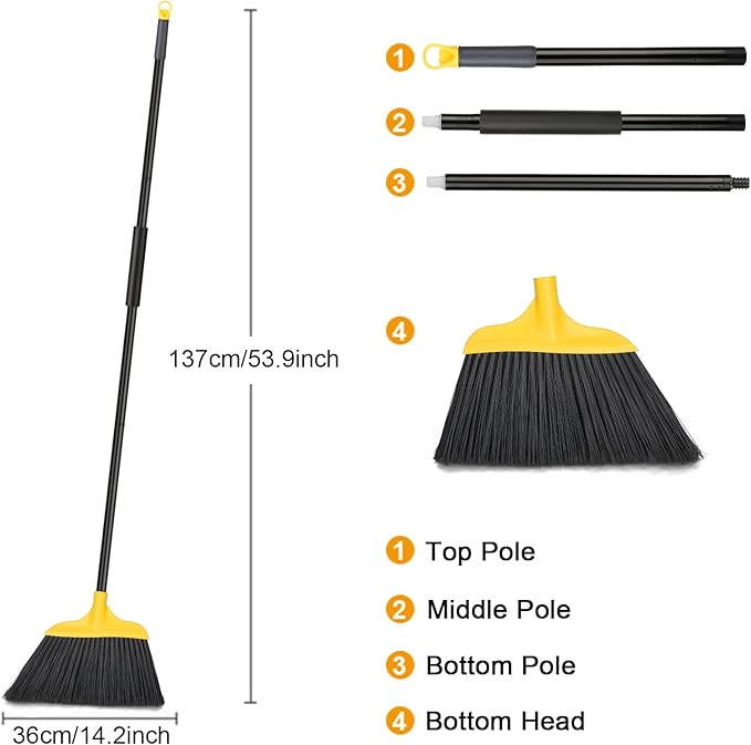 Kefanta 3 Pack Outdoor Broom Heavy-Duty Indoor Commercial Brooms 54 Inches - Image 5