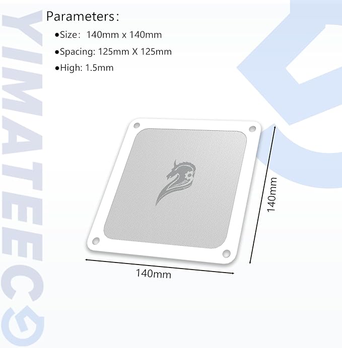 140mm Fan Filter PC Dust Filter Computer Fan Grills Dust Mesh Magnetic Frame PC - Image 4