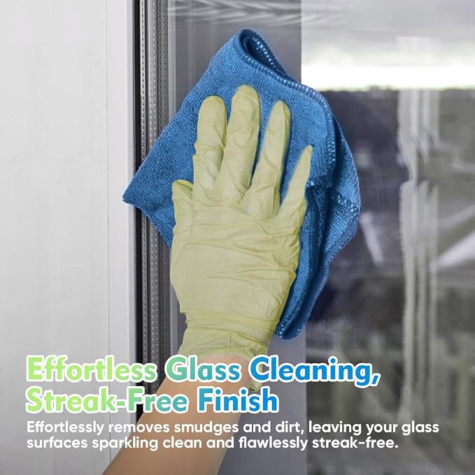 HOMEXCEL Microfiber Cleaning Cloth 12 Pack 12.5 x 12.5 inch Microfiber Towels - Image 3