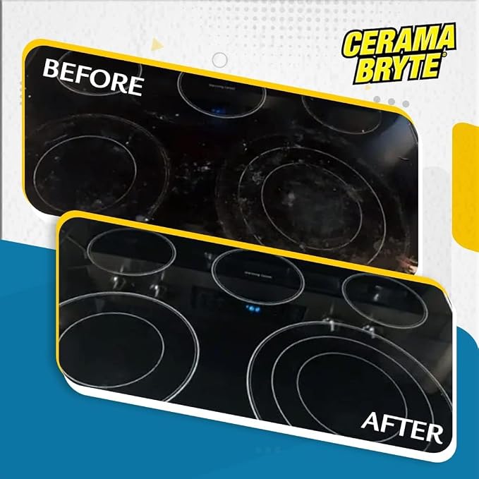 Cerama Bryte Glass Cooktop and Stove Top Cleaner Combo Kit - Image 6