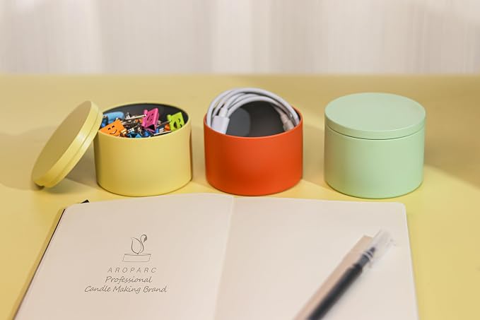 Candle Tins with Lids, 3 Wicks Containers 12 Pack 14oz/420ml Seamless Bulk - Image 5