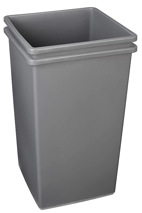 Amazon Basics Square Waste Container Open Top Wastebasket, Plastic Bins - Image 2