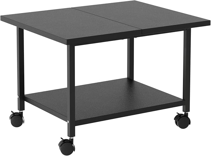 Printer Stand with Storage Under Desk Shelf, Desktop Printer Stand Organizer by SwaaVee-BeautyandYouOwnIt