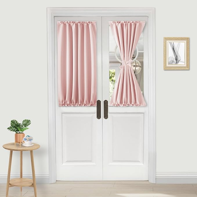 DWCN French Door Curtains – Rod Pocket Thermal Blackout Curtain by DWCN