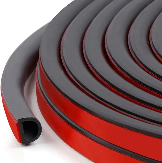 【New Upgrade】 Silicone Door Weather Stripping Door Seal Strip, 19.7 Feet by Benory