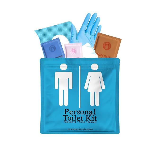 Personal Toilet Kit To Go – 10 Pack | Disposable Public Restroom Kit | - Image 7