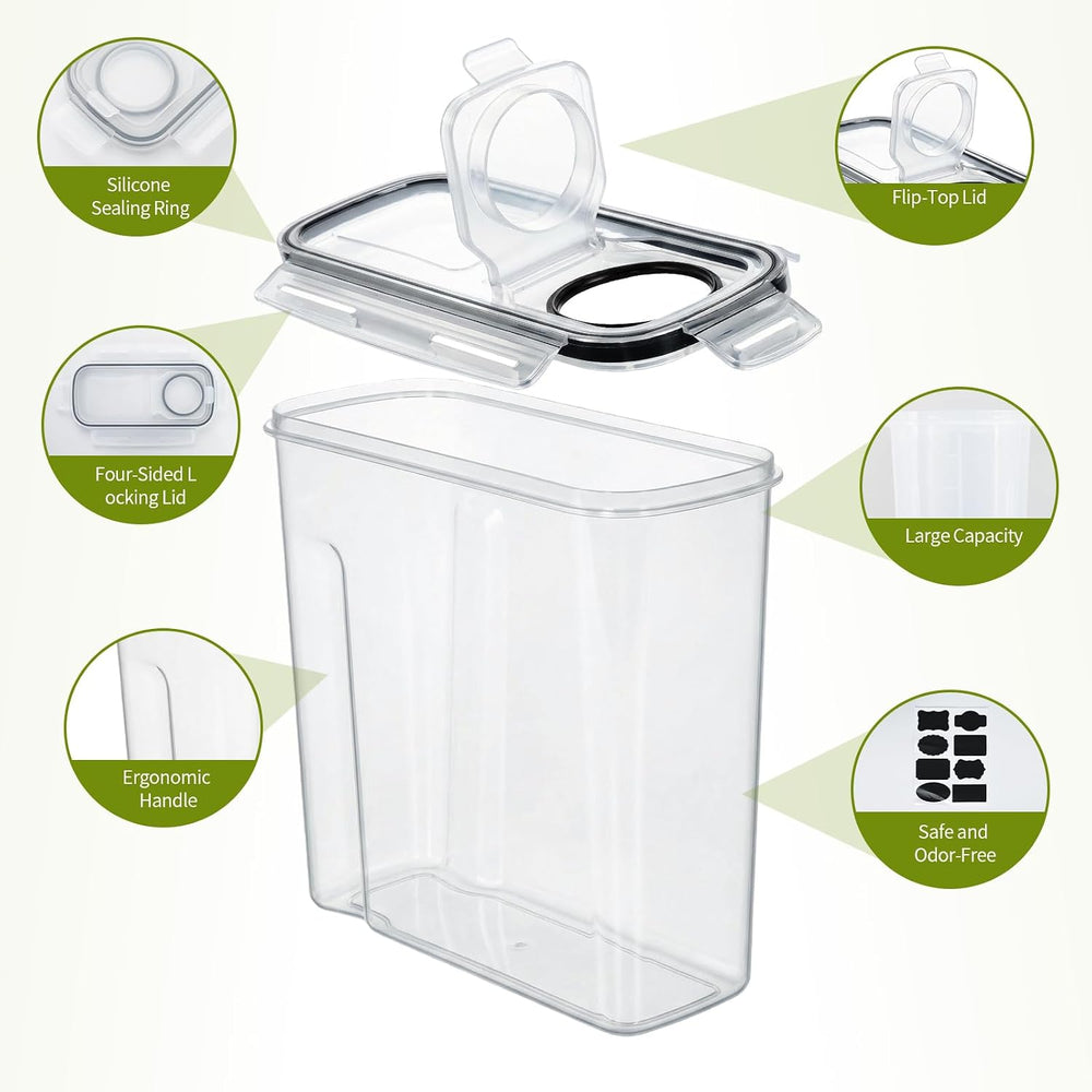 OTraki 4 Pieces Airtight Food Containers with Lid, 4L BPA Free Cereal Contain...