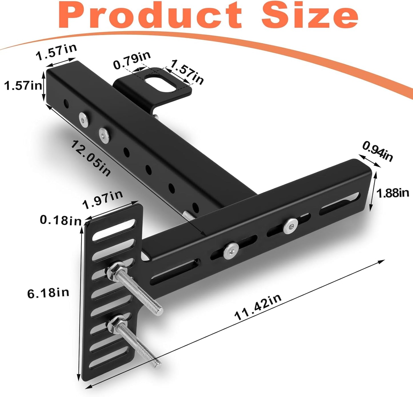2 Pack Adjustable Headboard Brackets, Universal Headboard Brackets for Metal Bed Frame Adjustable Headboard Attachment Kit with Footboard Extension Fit Twin Full Queen King