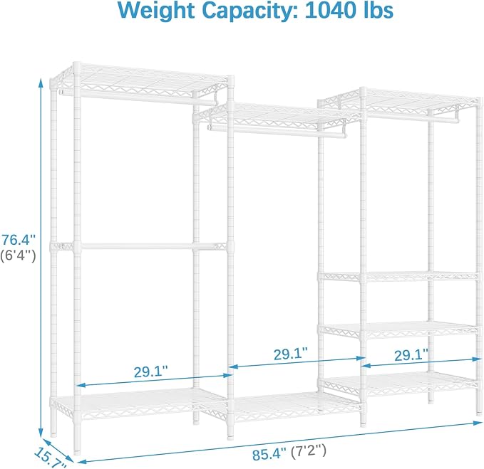 VIPEK V5 Plus Portable Closet Wardrobe Heavy Duty Clothes Rack, Large Free