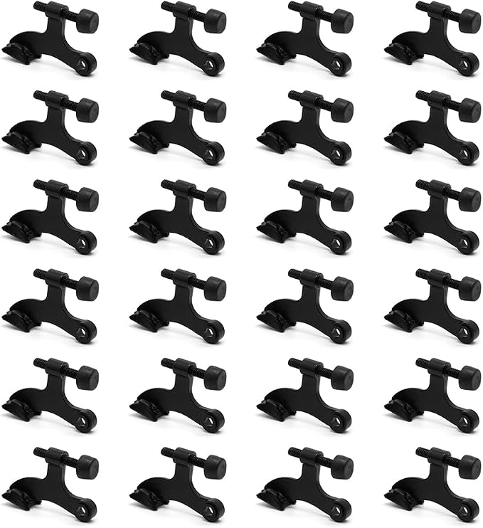 24 Pack Hinge Pin Black Door Stopper, Adjustable Heavy Duty Hinge Pin Door Stop by SUNTAI