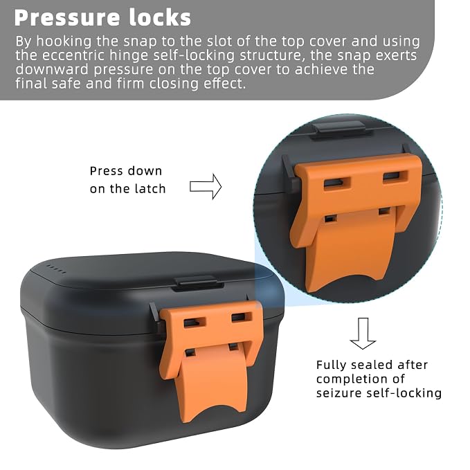 ARGOMAX Leak Proof Denture Bath Cup, Portable Soaking Denture Box, Denture Bath - Image 4