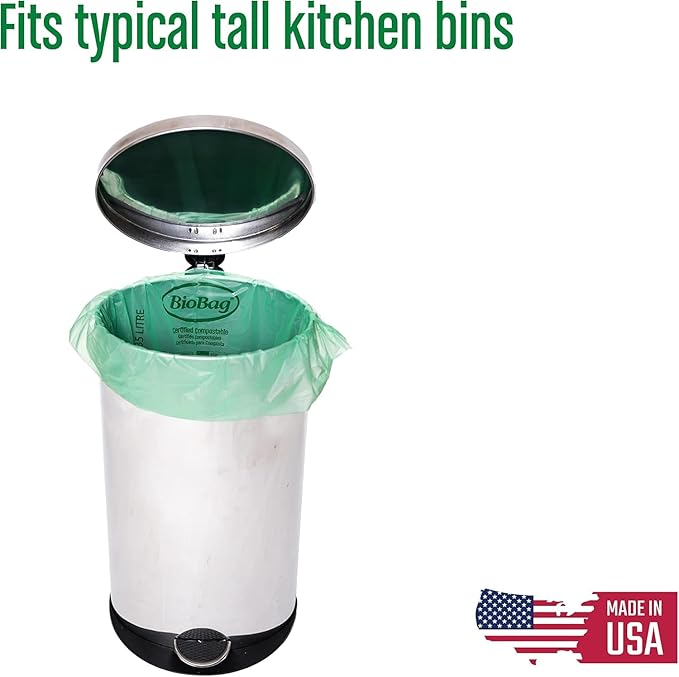 13 Gallon Tall Kitchen Compostable Trash Bags by BioBag, BPI Certified - Image 2