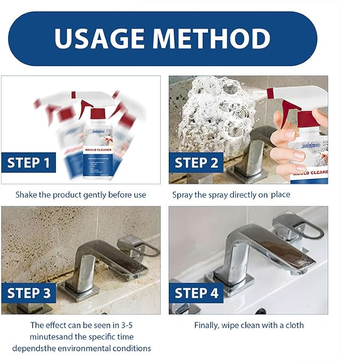 AUJ 2PCS Mould Cleaner Spray, Mould Cleaner Foam Spray, Powerful Multi-purpose - Image 6