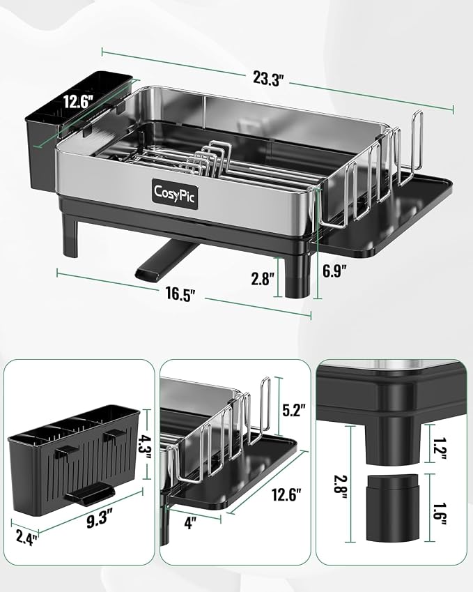 Dish Racks, Thicker Premium 304 Stainless Steel Dish Drying Rack - Image 7
