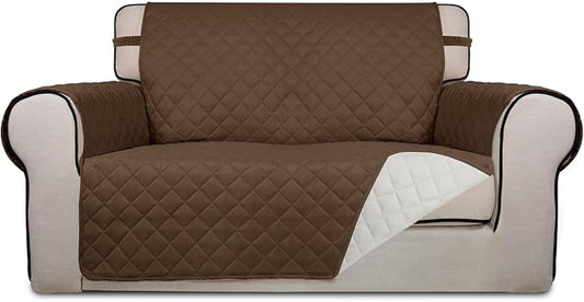 PureFit Reversible Quilted Sofa Cover, Water Resistant Slipcover Furniture by PureFit
