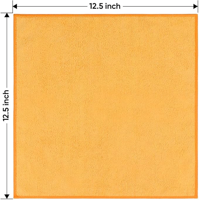 HOMEXCEL Yellow Microfiber Cleaning Cloths 12 Pack, 12.5 x 12.5 inch Microfiber - Image 2