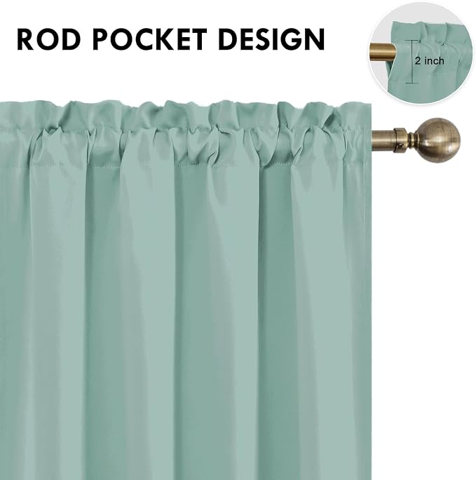 DWCN Blackout Curtains Thermal Insulated, Energy Saving & Noise Reducing - Image 4