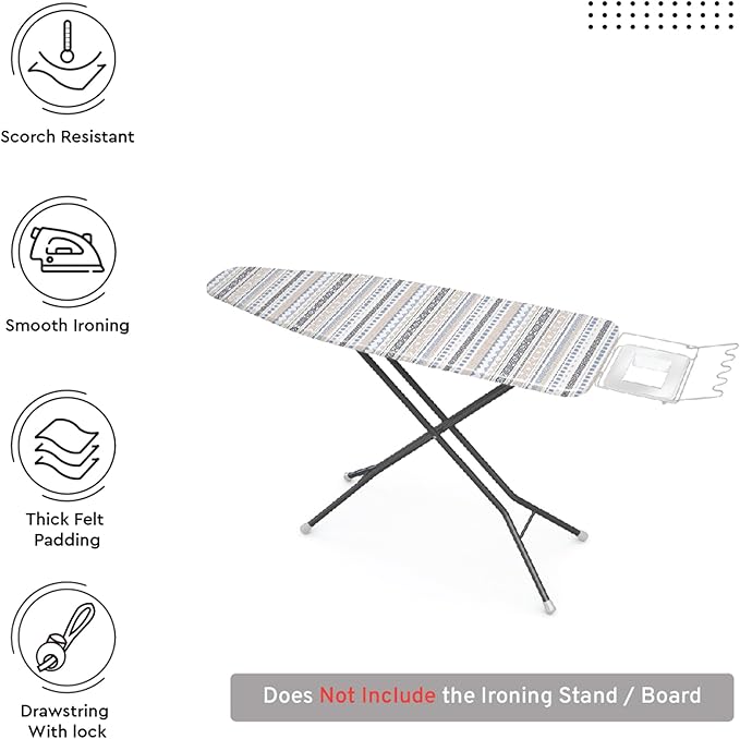 Encasa XO Ironing Board Cover and Pad 42"x14" - Image 3