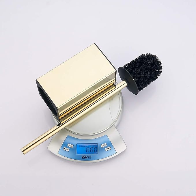 Toilet Brush Holder Stainless Steel 304 Standing Gold Square Toilet Brush Holder - Image 8