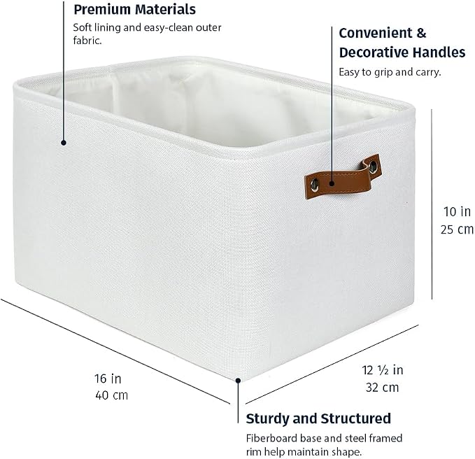OrganiHaus Extra Large Fabric Storage Bins - Image 2