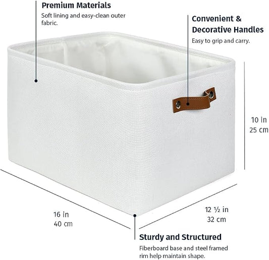 OrganiHaus Extra Large Fabric Storage Bins - Image 2