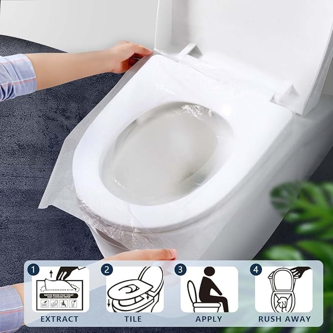 1 Pack Disposable Toilet Seat Covers Flushable Paper Toilet Seat Cover - Image 3