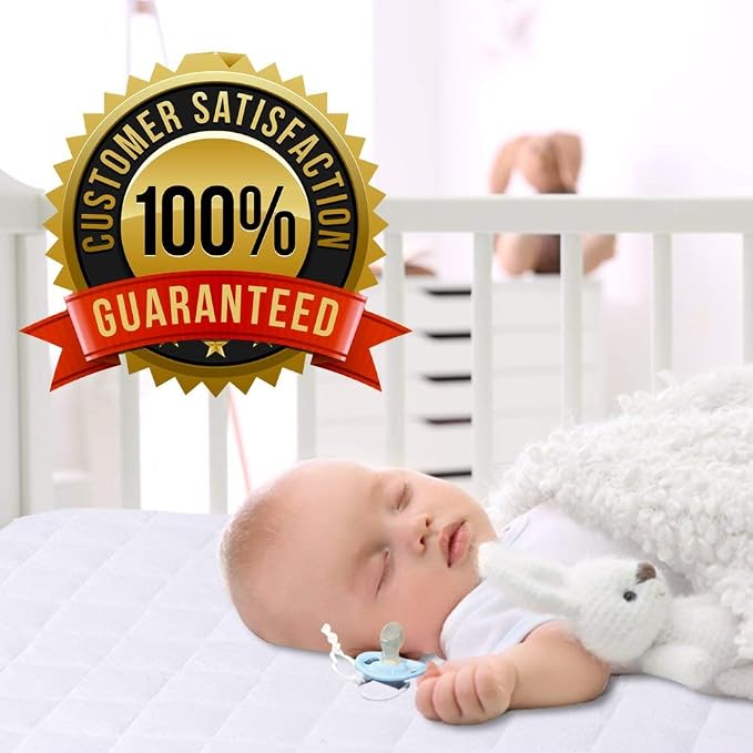 Crib Mattress Protector 100% Waterproof, Noiseless – Viscose Made from Quilted - Image 7