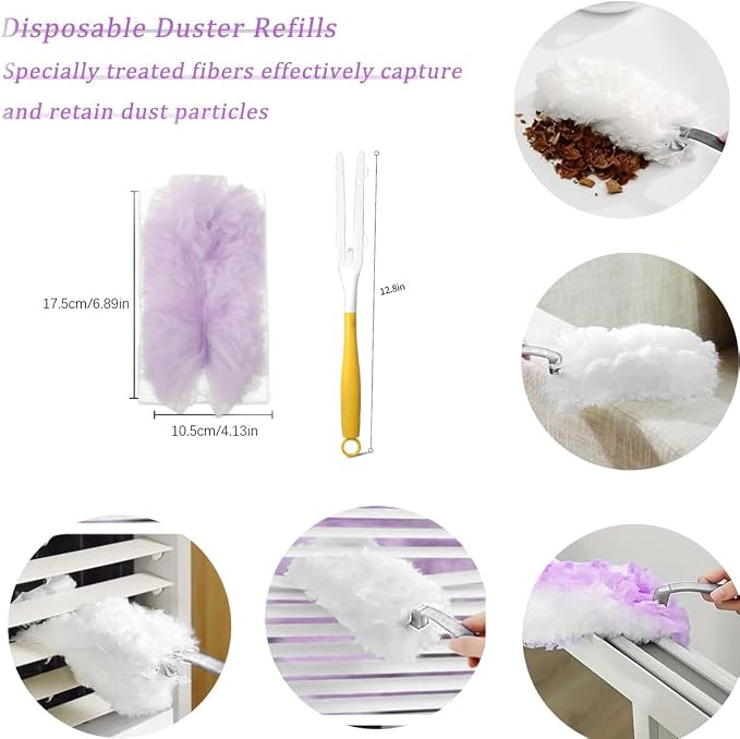 Duster Refills Compatible with Swiffer Duster, Heavy Duty Multi Surface Duster - Image 3