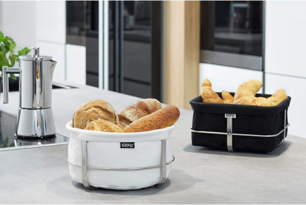 GEFU Bread Basket Square with Black Liner