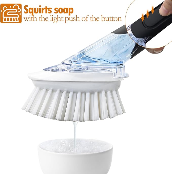 Soap Dispensing Replacement Dish Brush Storage Set - Image 5