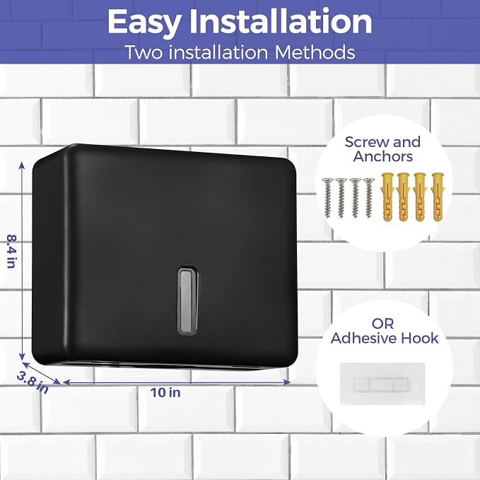 Multifold Paper Towel Dispenser Wall Mount – Large Capacity C-Fold, and Folded - Image 3