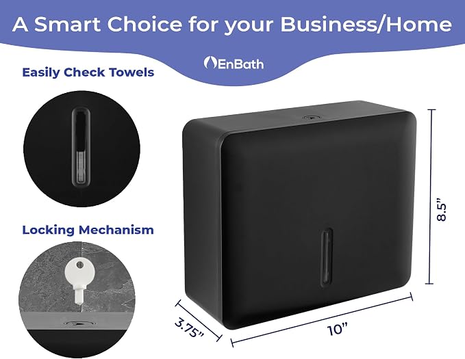 Multifold Paper Towel Dispenser Wall Mount, Folded Hand Towel Dispenser - Image 7