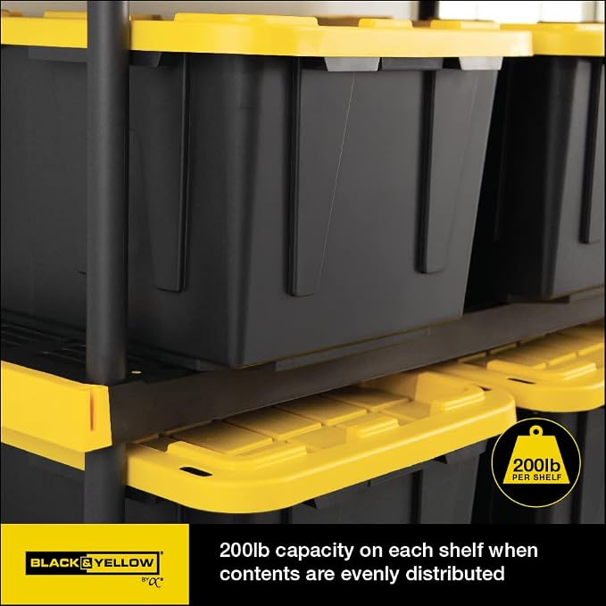 CX Black & Yellow, Shelving Unit and Heavy Duty Storage Containers, Extremely - Image 6
