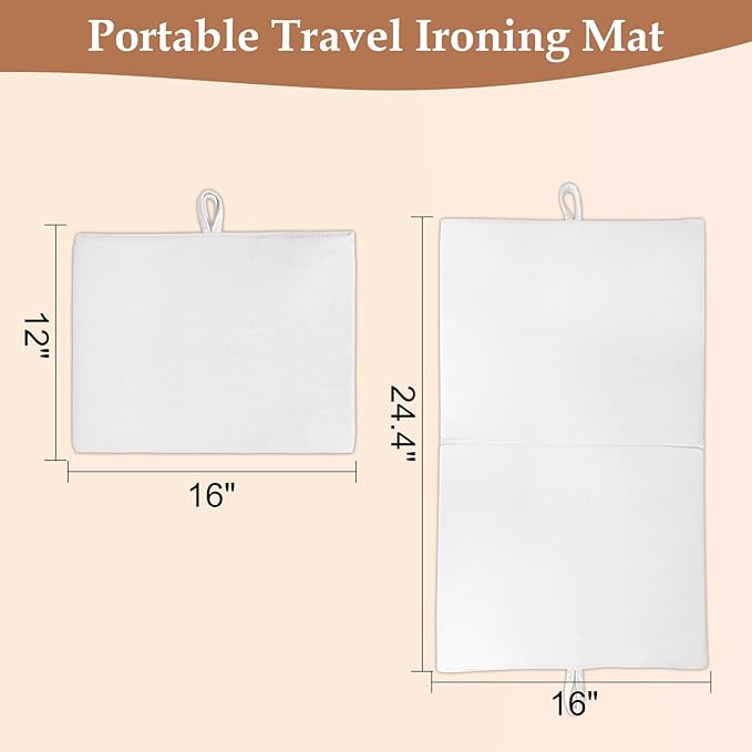 24" x 16" Ironing Mat Foldable, Portable Small Thickened Heat Resistant Cotton - Image 2