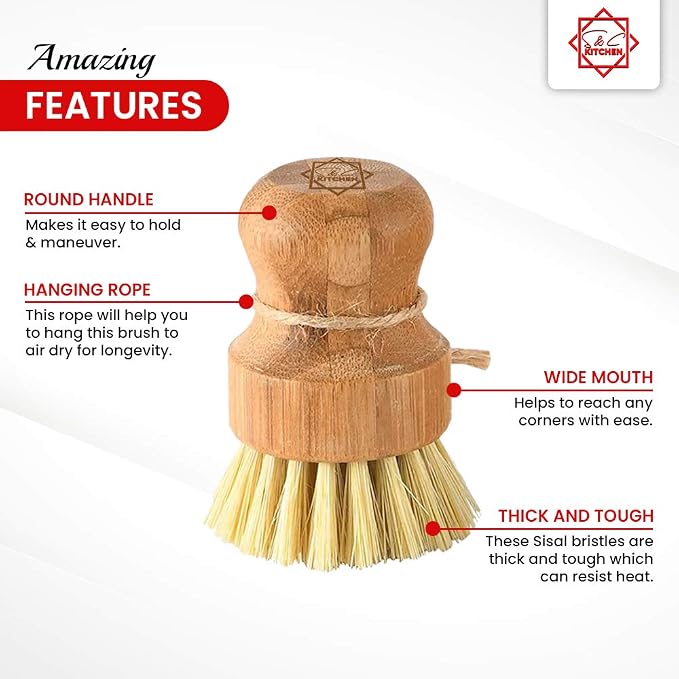 Bamboo Scrub Brush - Image 4