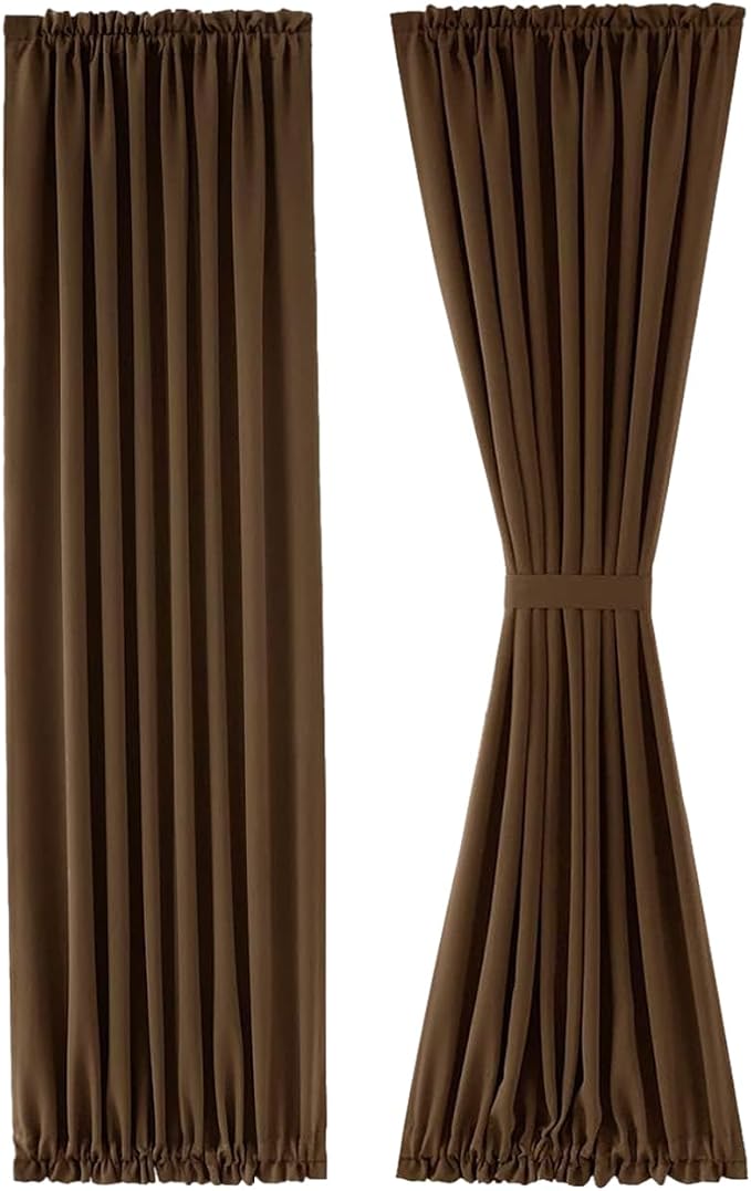 DWCN French Door Curtains – Rod Pocket Thermal Blackout Curtain - Image 7